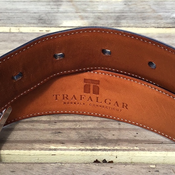 Trafalgar Easton Leather Belt Java Brown L 36/90 - Picture 5 of 8